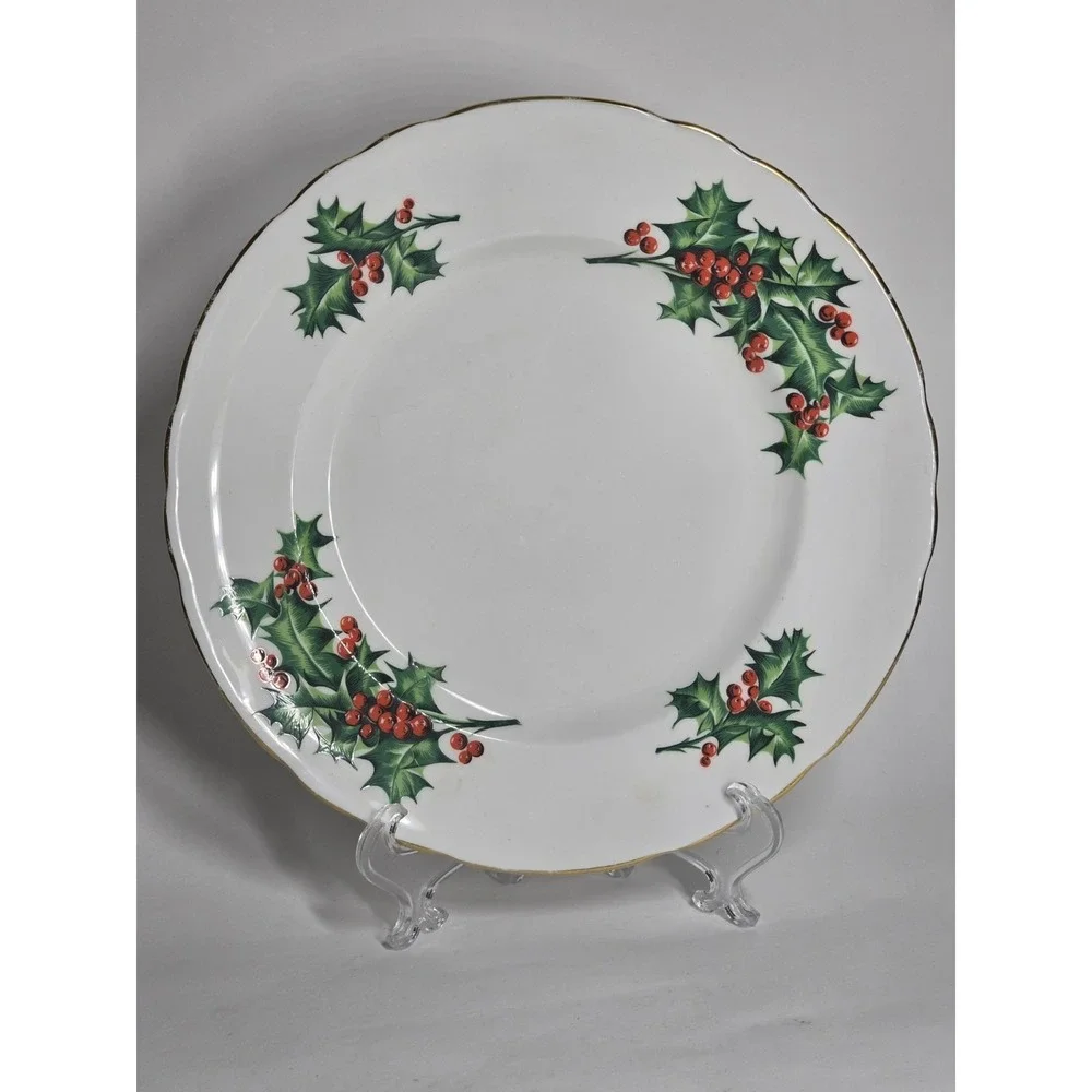 Tuscan Royal Tuscan December Holly Bone China Salad Plate 8